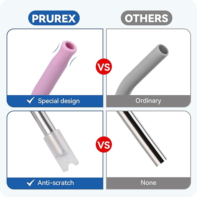 Reusable Metal Straws with Silicone Tip for Stanley 30oz,Stainless Steel Drinking Straws for 30oz Tumbler,3 Straight Tubes & 6 Tips& 1 Cleanr Brush (Tropical Teal)