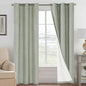 H.VERSAILTEX Primitive Linen Curtains 100% Blackout Curtain Drapes Burlap by HVERSAILTEX