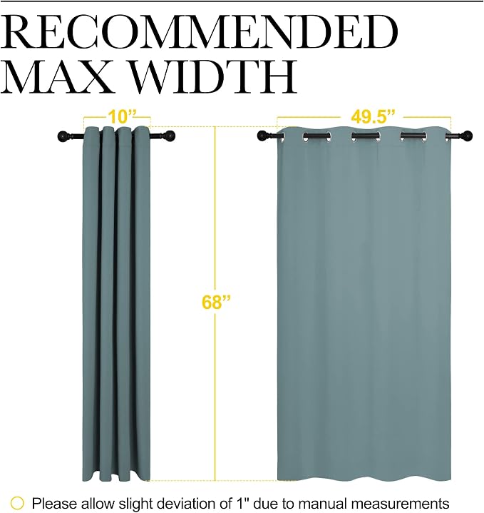 NICETOWN Modern Blackout Curtains Noise Reducing, Thermal Insulated and Privacy - Image 7