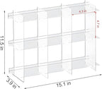 Cup Rack, Acrylic 3-Layer 3-Grid Storage Rack, Stanley Cup Mug Coffee Cup Storage DisplayRack, Kitchen, Office, Home Coffee Bar Storage Rack - Transparent