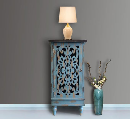 eHemco Distressed Blue Accent End Table - Image 4
