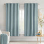MIULEE Slate Blue Back Tab Blackout Curtains 52x63 Inches Long 2 Panels Set | by MIULEE