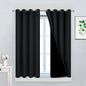 Yakamok Black 100% Blackout Curtains 45 Inches Long by Yakamok