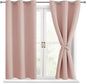 Short Blackout Curtains for Bedroom, 42 x 45 Inch, 2 Panels | Thermal Insulated by Hiasan