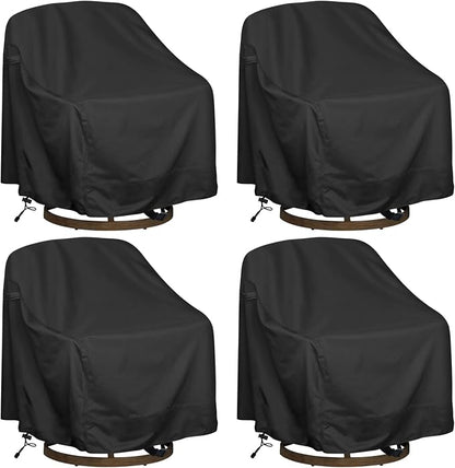 Outdoor Swivel Lounge Chair Cover 4 Pack, Waterproof Heavy Duty Outdoor Chair by HI%C2%B7%C2%B7%C2%B7YOURCOVER