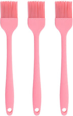 Silicone brush, Oil Brush for BBQ Kitchen Cooking Baking and Grilling(3 PCS,Pink)