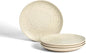 Stone Lain Dua 4-Piece Salad Plate Set Stoneware, White