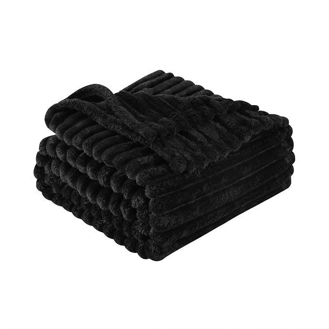 Black Fleece Throw Blanket 50”×60” - Image 6