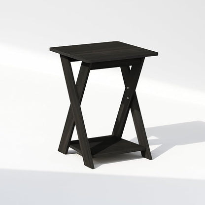 Furinno TIDUR Night Stand, Open Shelf Design X-Legs Nightstand, Criss-Crossed - Image 5