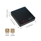 Nano Pro Coffee Scale with Timer, Espresso Scale with Auto Tare, Aluminum Body, Touch Sensor and Silicone Cover (Black)