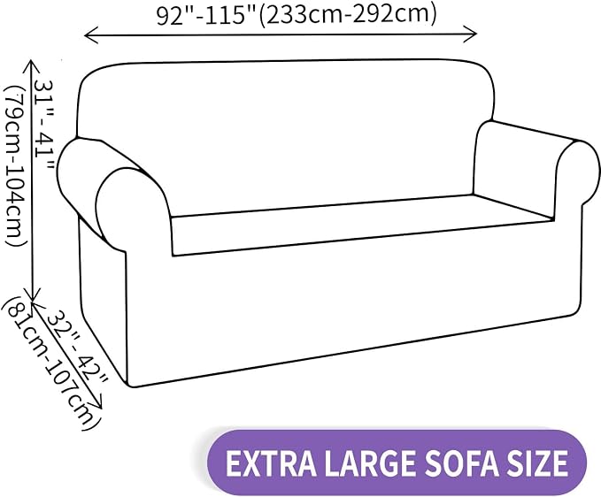 ZNSAYOTX Stretch Oversized Couch Cover Universal Sofa Covers - Image 6