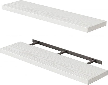 Fixwal Floating Shelves for Wall, 35.4" Long Heavy Duty Wall Mounted Rustic by Fixwal