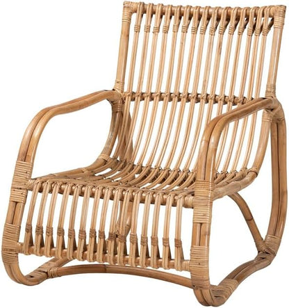 HomeStock Antique Ambiance 24'' W x 29.75'' D x 29'' H Natural Bohemian Rattan - Image 2