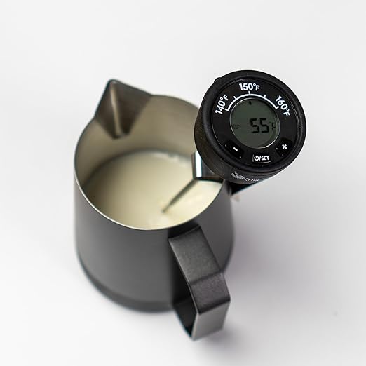 Digital Milk Frothing Thermometer with Clip, Espresso Machine Accessories for Steaming Milk (Fahrenheit)