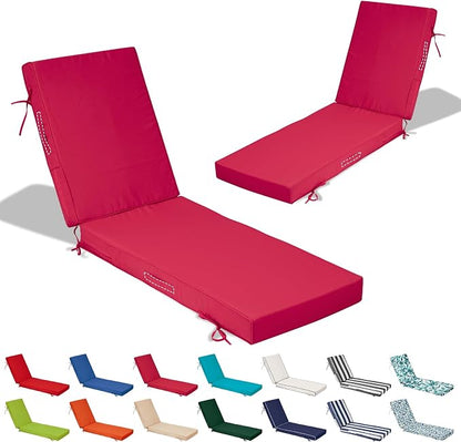 72x21x4in Lounge Cushions for Outdoor Furniture, Outdoor Lounge Chair Cushions by Odsiikly