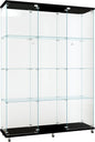FLYMUHJIA Curio Cabinets with Glass Doors Modern Glass Shelves Tempered Glass by FLYMUHJIA