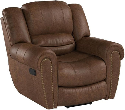 CANMOV Leather Recliner Chair, Classic and Traditional Manual Recliner Chair - Image 4