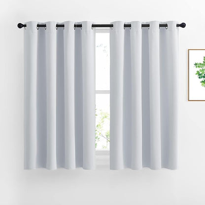 NICETOWN Greyish White Room Darkening Curtains by NICETOWN