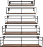 CRUGLA Floating Wall Shelves Set of 5, Wall Mounted Bathroom Shelves, Hanging by CRUGLA