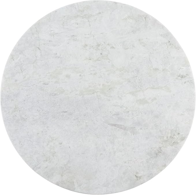 Koville Lighe Gray Marble Stone Cutting Board, Non-Stick Dough Pastry and Cutting Boards for Kitchen Counter, 16" Marble Cheese Board for Baking, Charcuterie, Trivet, Round Serving Slab for Countertop
