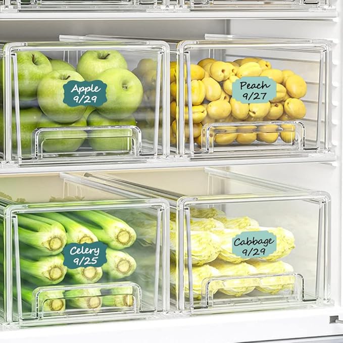 Labels for Food Containers 120Pcs Removable Waterproof Write-on Kitchen Label Stickers for Jars Bottles Bins and Home Storage Organization with 2 Markers, Colored Chalkboard Pantry Labels in 5 Sizes