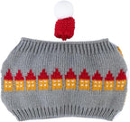 Tea Cozy Suitable for a 600ml,20oz Tea Pot,Teapot Warmer -100% Acrylic Fibers Filling,Two Piece (Grey House)
