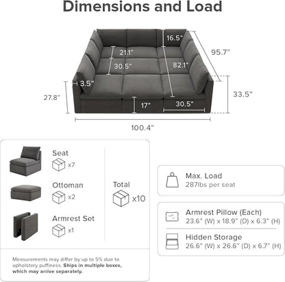mopio Oversized Modular Sectional Sofa - Image 2