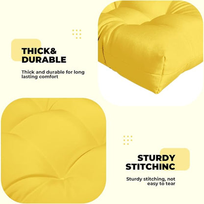 DANGHOOGY Wicker Chair Cushions, Waterproof Outdoor Loveseat Cushions - Image 5