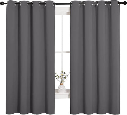 NICETOWN Grey Blackout Curtain Panels - Image 3