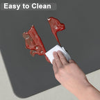23.6"x15.7" Silicone Mats for Kitchen Counter, Non-Slip Heat Resistant Countertop Protector, Waterproof Silicone Craft Mat for Kitchen Island, Light Gray