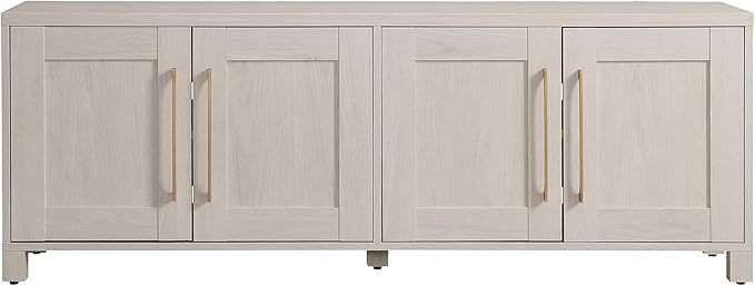 Henn&Hart Rectangular TV Stand for TV's up to 80" in Alder White, TV Stands for - Image 3