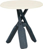 Powell Round Top Shanice Oar Coastal Blue and White Side Table by Powell