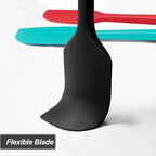 Silicone Spatula for Kitchen, 600°F Heat resistant Spatulas for Baking, Cooking, Scraping,and Mixing, Non Stick Kitchen Utensils, BPA Free, 11.2 IN, 3 Pack, Black