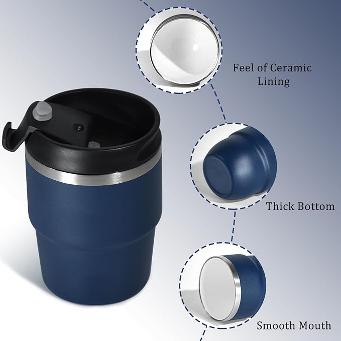 4oz Espresso Cups, Insulated Espresso Cups Set of 2, Expresso Shots Cup, Stainless Steel Shot Glasses for Coffee, Portable Espresso Travel Mug for Camping