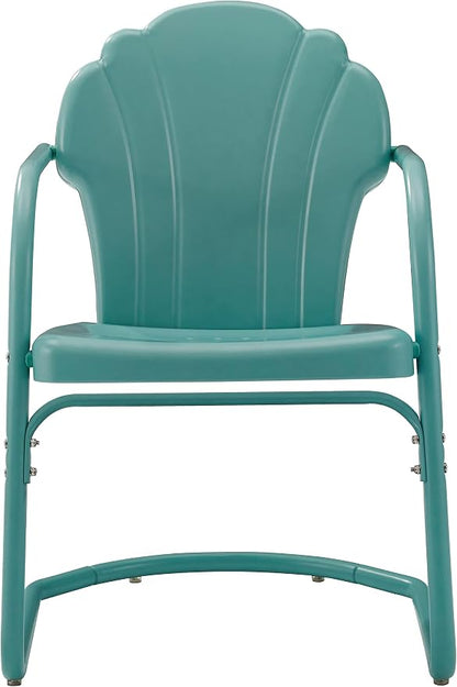 Crosley Furniture Tulip 2-Piece Outdoor Chair Set, Retro Metal Patio Chairs - Image 4