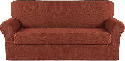 Turquoize Stretch Sofa Slipcover 2 Pieces Sofa Cover Couch Cover by Turquoize