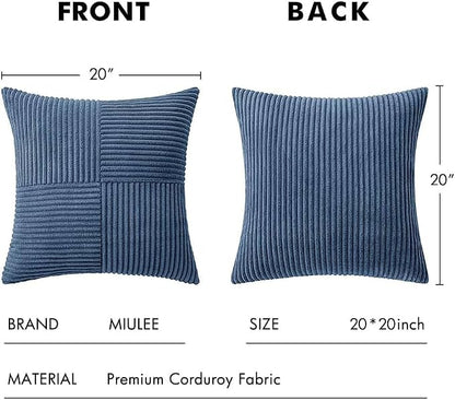 MIULEE Dusty Blue Decorative Throw Pillow Covers - Image 7