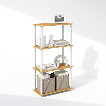 Furinno Turn-N-Tube Book Shelf, 4-Tier Bookshelf, Bookcase by Furinno-FitsYourSpaceFitsYourBudget