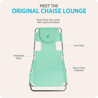Ostrich the Original Chaise 72 x 22 Inch Lounge Portable Reclining Lounger - Image 6