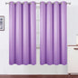 Blackout Curtains 66 x 72 Inch Long Lavender Curtains Set of 2 Panels Room by Lemomo