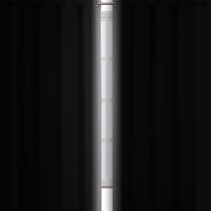 Blackout Curtains 52 x 84 inch/Light Grey Curtains Set of 2 Panels/Thermal - Image 3