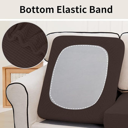 Easy-Going Stretch 3 Pieces Couch Cushion Cover - Image 4