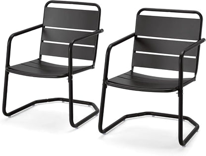 MELLCOM Patio Chairs Set of 2, Small Patio Furniture Set by MELLCOM