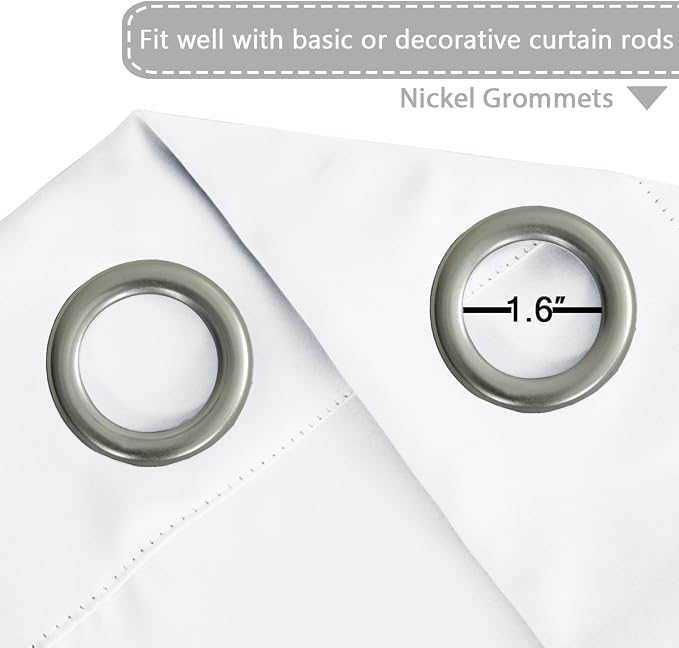 H.VERSAILTEX Patio White Curtains 100 x 96 Inches - Image 4