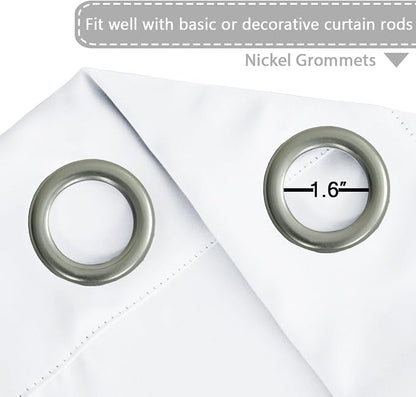 H.VERSAILTEX Patio White Curtains 100 x 96 Inches - Image 4