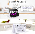 Kitchen Digital Timer, Count Down Up, Rechargeable, Vibration Mode Adjustable Volume and Brightness LED Display, Time Management Cook, Desk, Kids Adults Study Teaching, Kitchen Gadgets