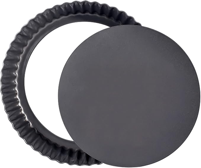 8 Inch Tart Pan Fluted Fruit Pie Pans With Removable Base Nonstick Coating Tarts Molds for Baking Supply For Pizza Tartlet Cake Quiche