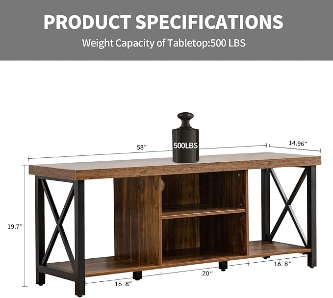 GAZHOME TV Stand for TV up to 65 Inches, TV Cabinet - Image 2