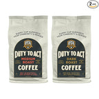 Duty to Act Medium Roast & Dark Roast Whole Bean Coffee, 2 lb. (Variety Pack)