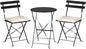 VINGLI Outdoor Folding Bistro Table and Chairs Set of 2, 3-Piece Bistro Set by VINGLI
